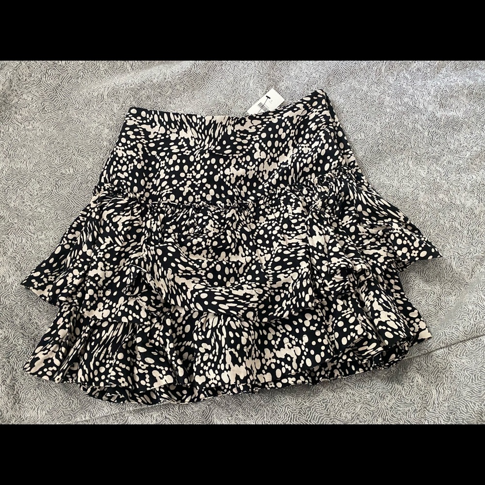 Anthropologie MAEVE tiered patterned skirt